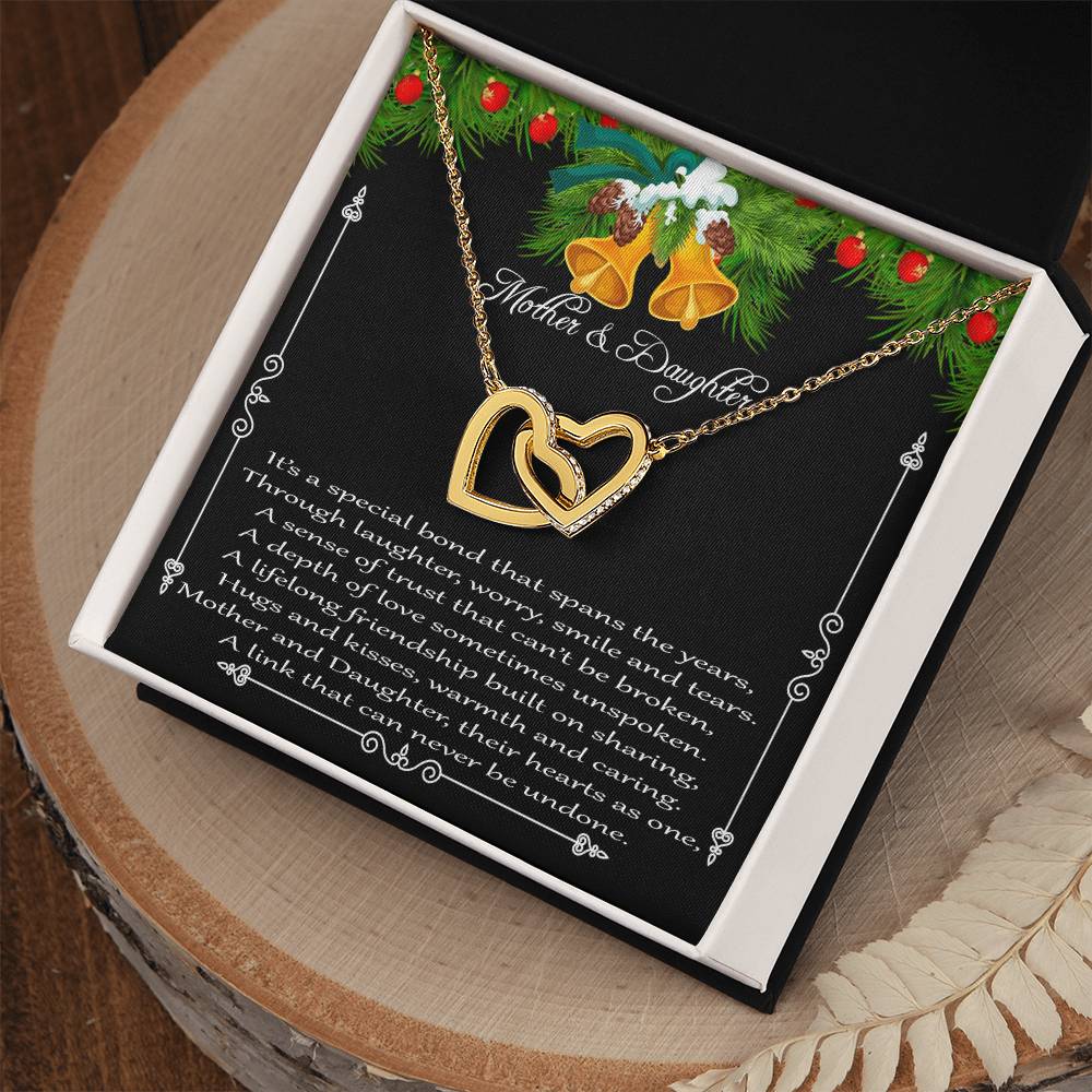 Mother & Daughter - It'S A Special Bond Interlocking Hearts Necklace