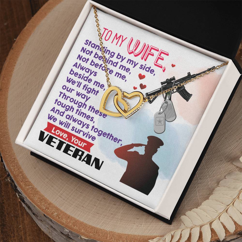 Veteran'S Wife - Interlocking Heart Necklace Interlocking Hearts Necklace