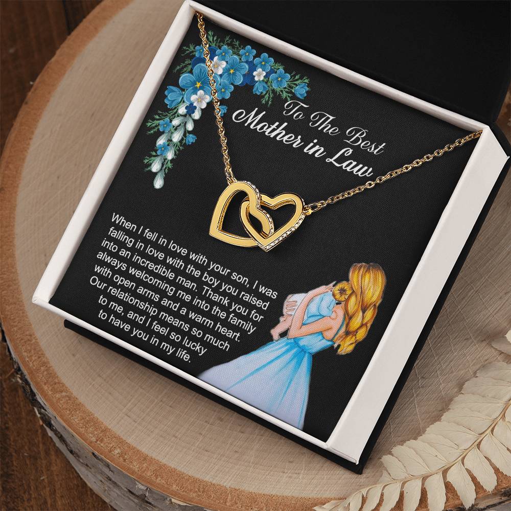 To My Future Mother In Law Gifts Mother In Law Necklace Interlocking Hearts Necklace