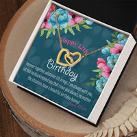 12Th Birthday Gift To Daughter From Mom Heart Birthday Necklace Daughter Turning 12 Gift From Mother Interlocking Hearts Necklace