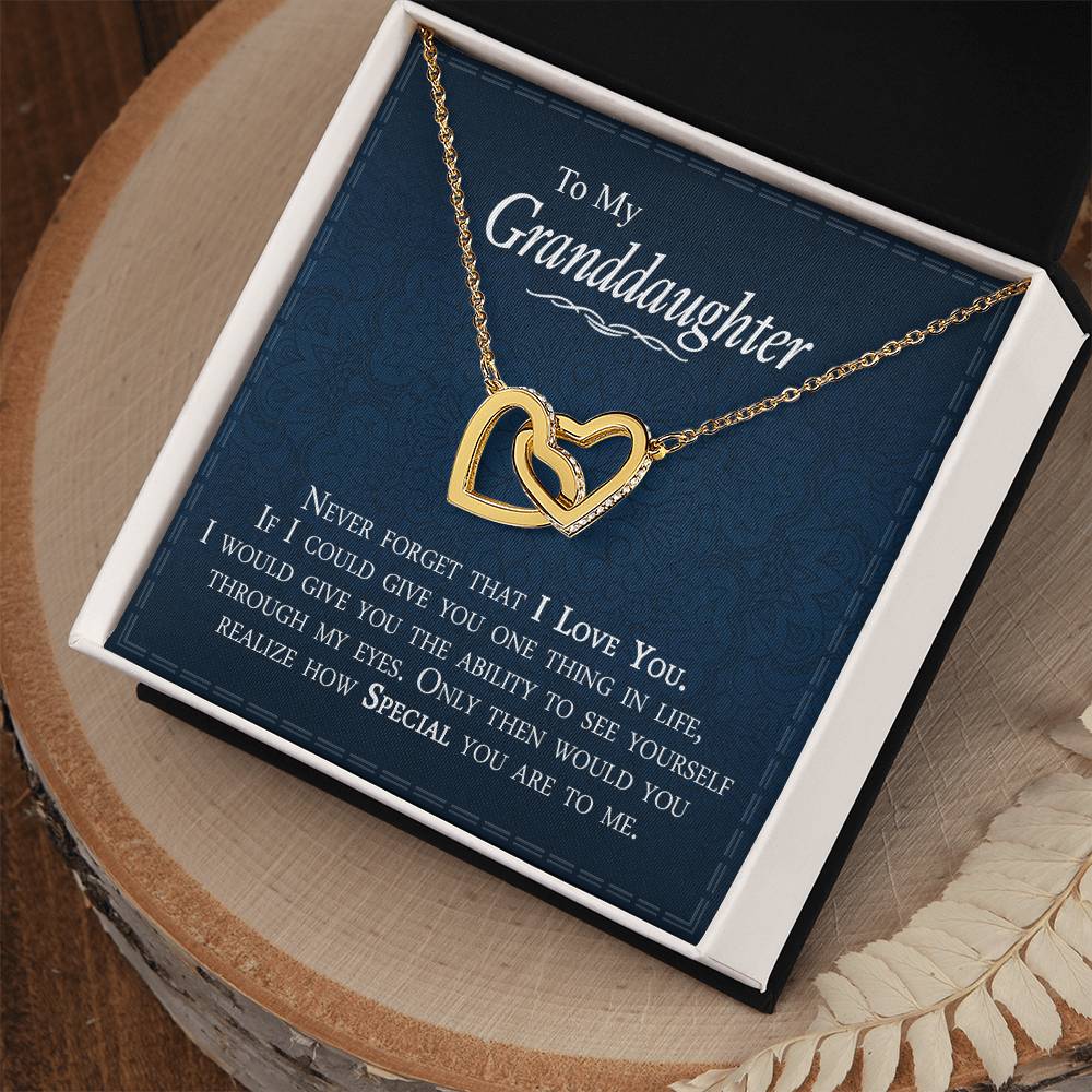 Perfect Gift For Granddaughter - How Special You Are To Me Interlocking Hearts Necklace