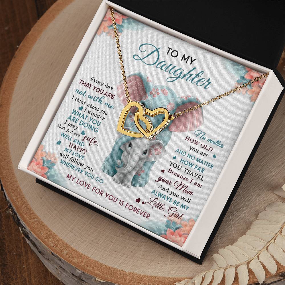 To My Daughter - My Love For You Is Forever - Necklace Interlocking Hearts Necklace