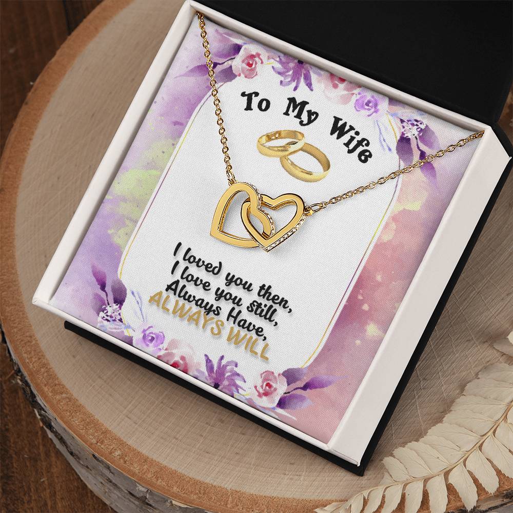 I Love You Always Necklace Interlocking Hearts Necklace