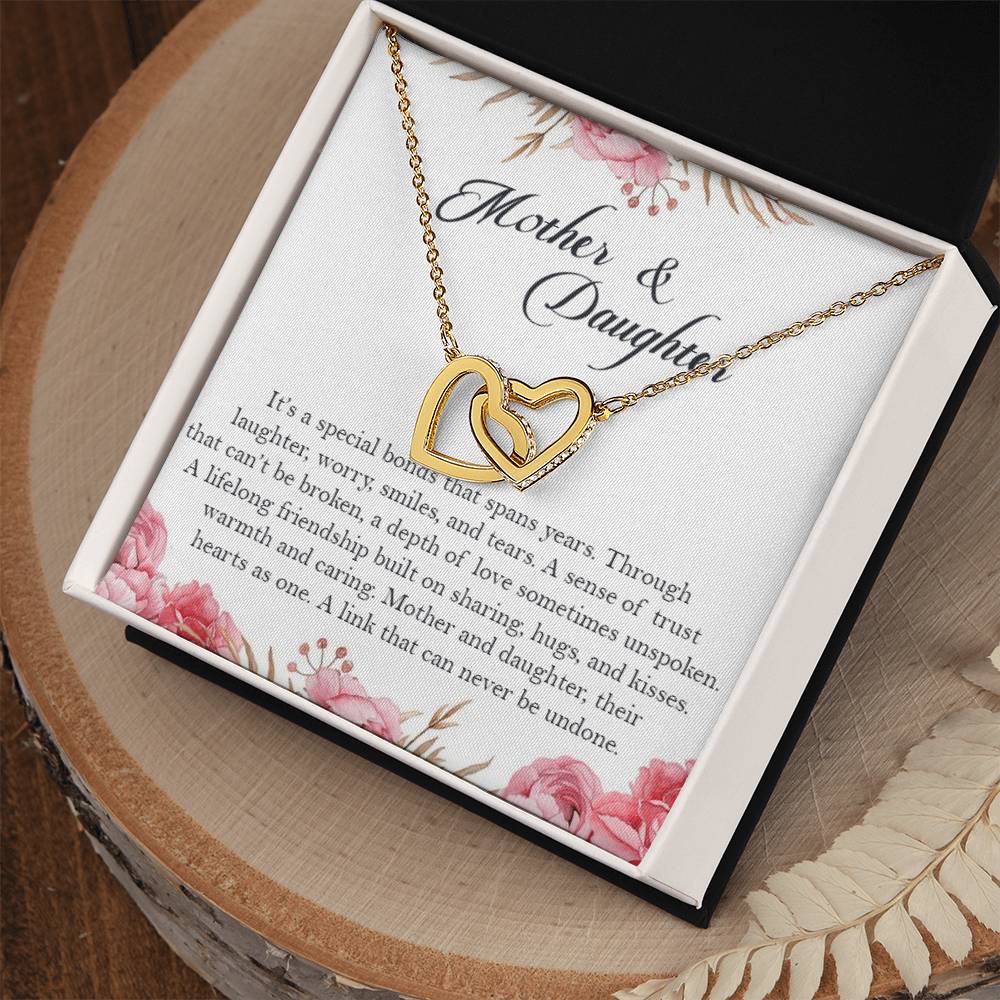 Interlocking Heart Necklace Mother And Daughter Interlocking Hearts Necklace