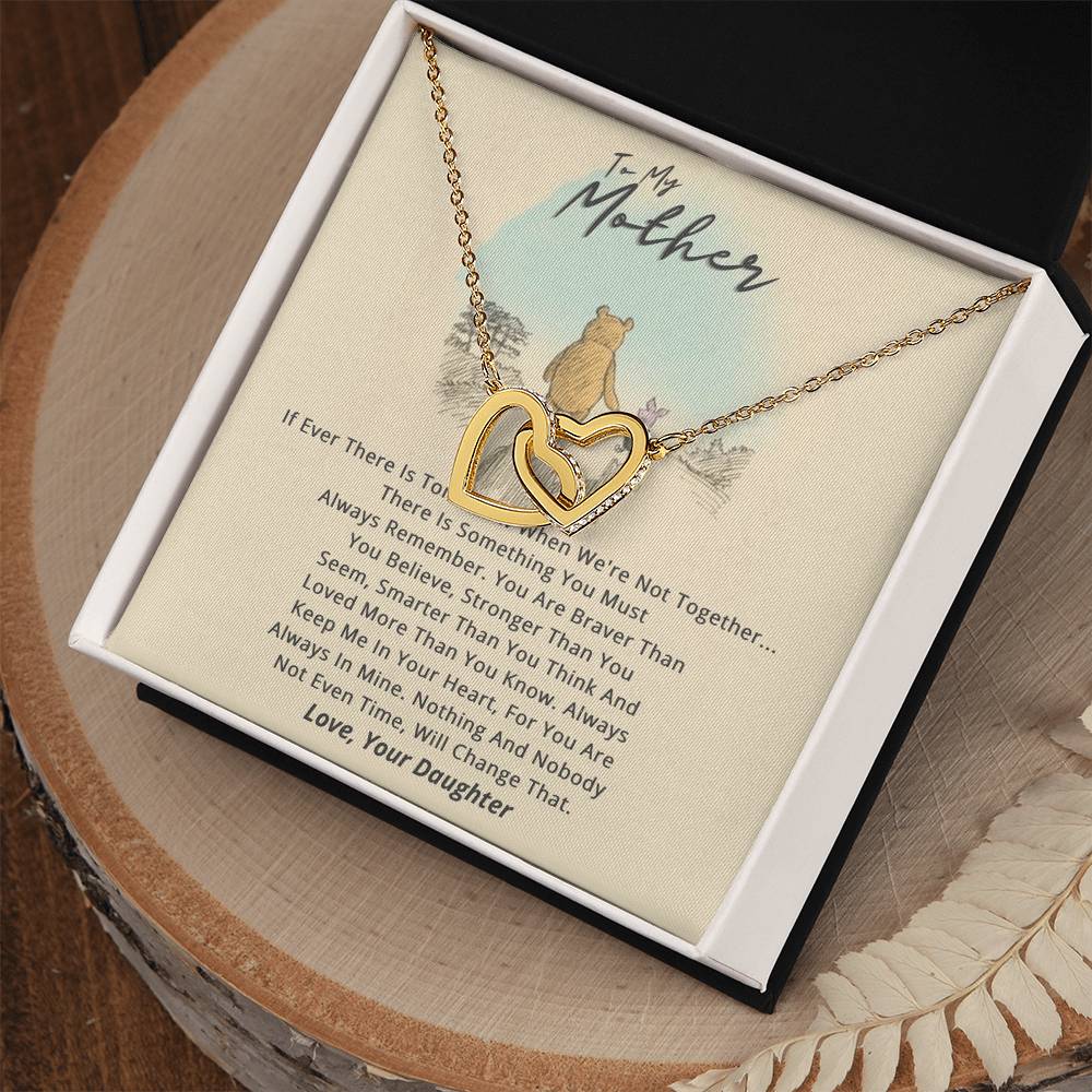 To My Mother - The Ever Tomorrow Necklace Gift Interlocking Hearts Necklace