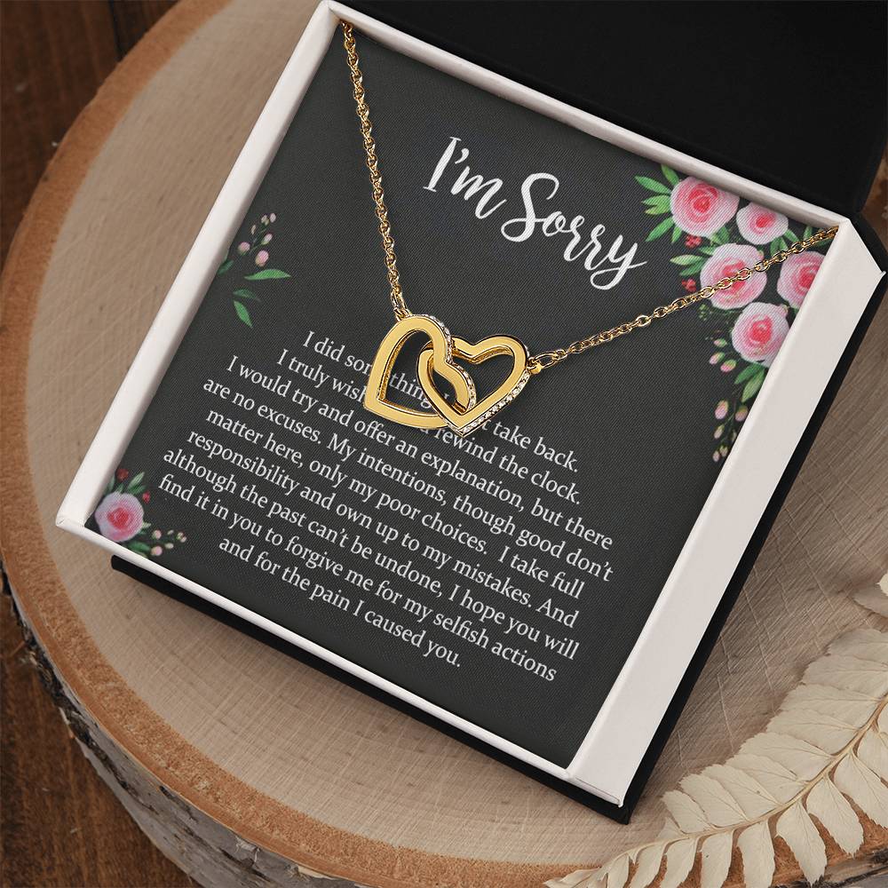 I'm Sorry - Wife Necklace Interlocking Hearts Necklace
