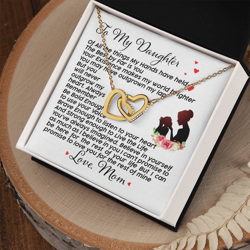 Gift For Daughter- Interlocking Heart Necklace Interlocking Hearts Necklace