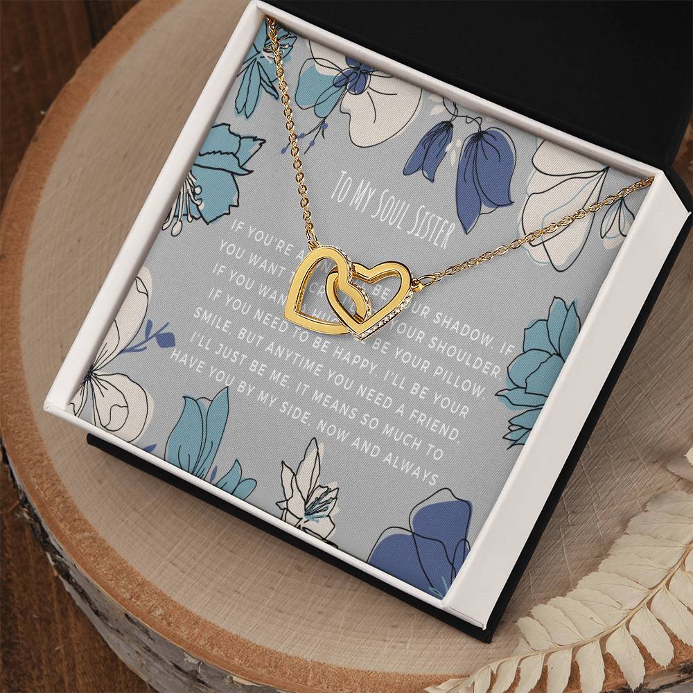 To My Soul Sister Gift Interlocking Hearts Necklace - I Don'T Know What'S Tighter Unbiological Sister Necklace Sister Jewelry Birthday