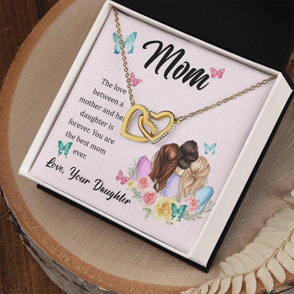 Mom Love Interlocking Hearts Necklace