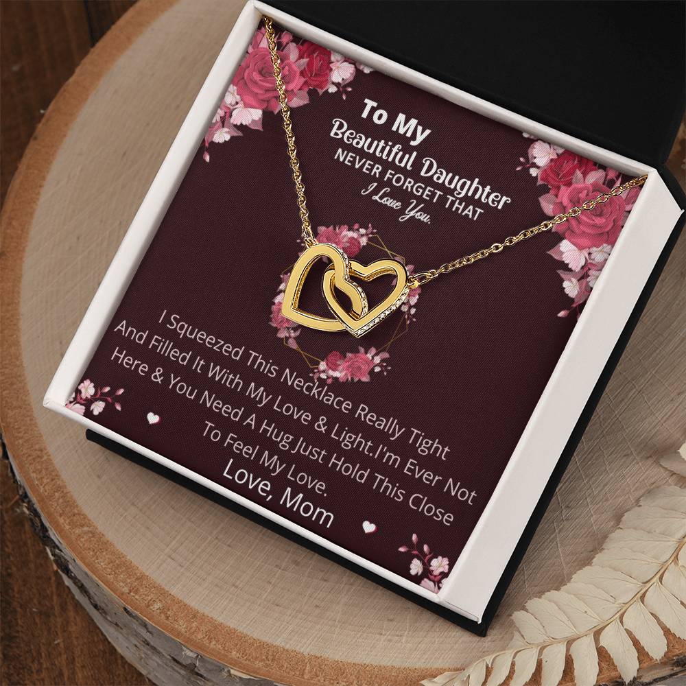 Gift For Daughter From Mom Birthday Gift For Daughterinterlocking Hearts Necklace