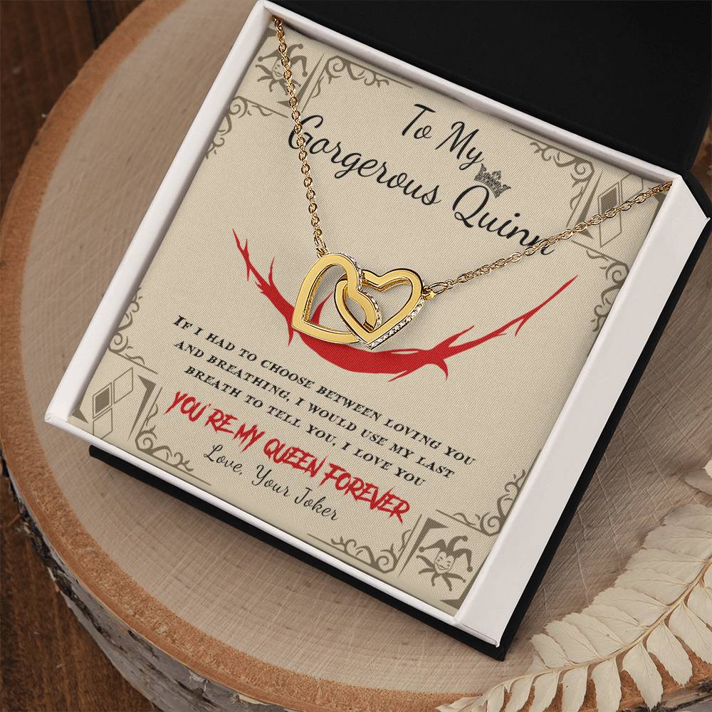 To My Gorgerous Quinn Interlocking Hearts Necklace