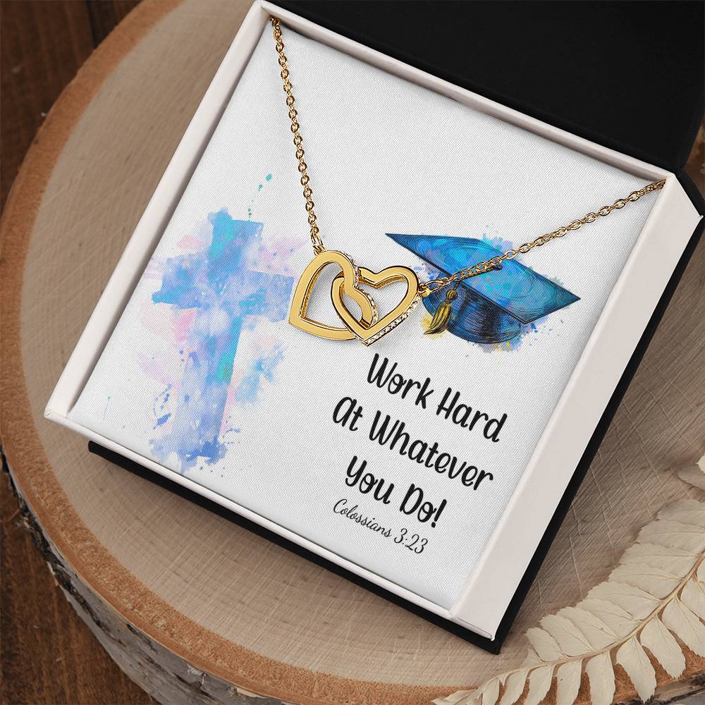 Interlocked Heart Neckless - Graduation Day Interlocking Hearts Necklace