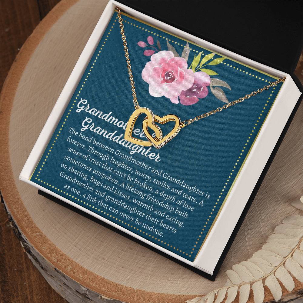 Granadmother & Grandaughter Interlocking Hearts Necklace