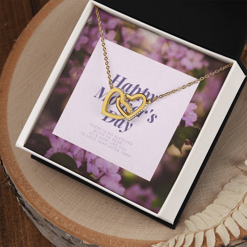 Interlocking Heart Necklace With A Message Card Interlocking Hearts Necklace