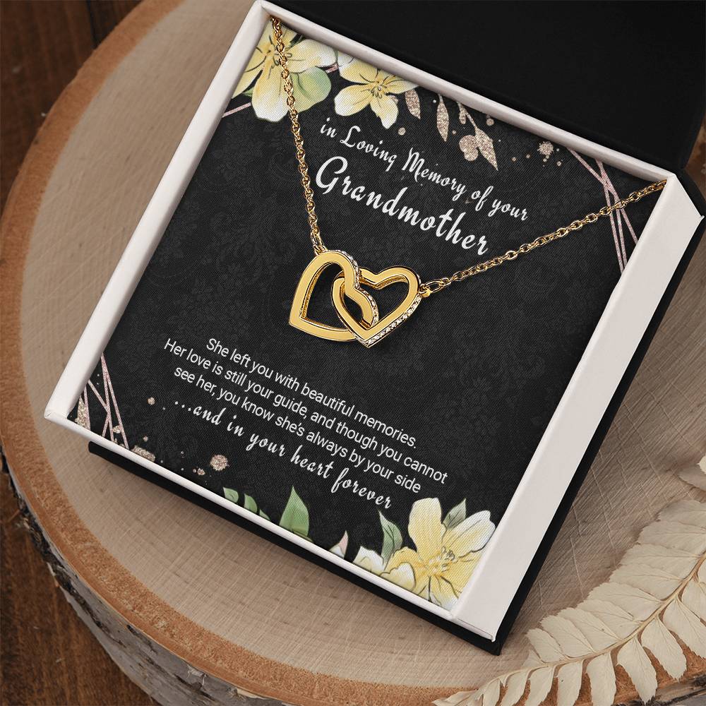 Sympathy Gift Loss Of Grandmother Condolence Twin Hearts Necklace Interlocking Hearts Necklace