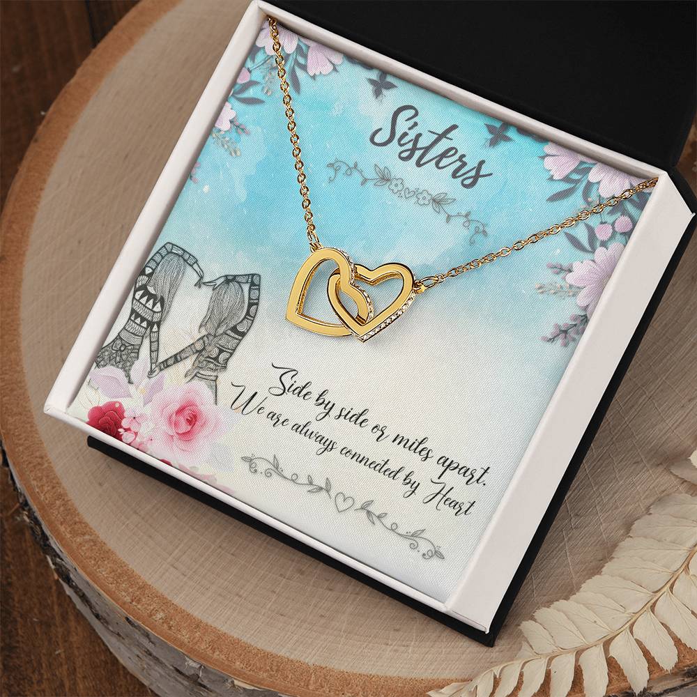 Sisters Two Hearts Interlock Necklace Interlocking Hearts Necklace