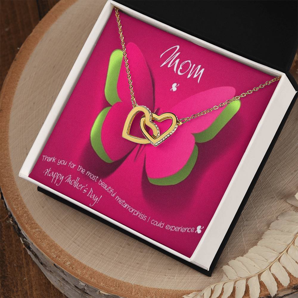 To My Mom Interlocking Hearts Necklace