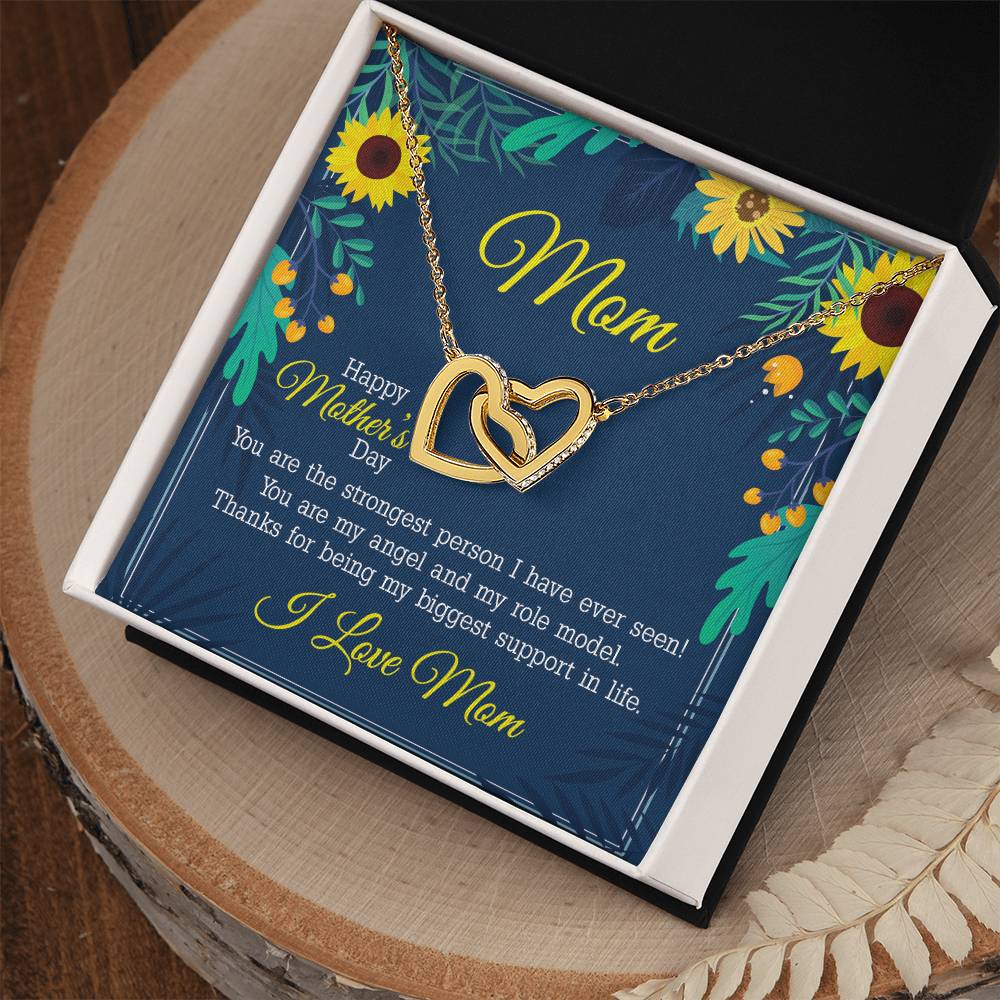 Happy Mother'S Day Interlocking Hearts Necklace