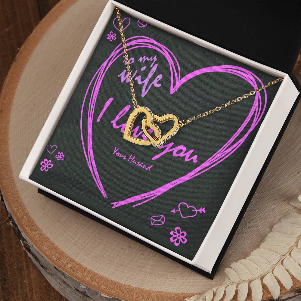 Luxury Gift For Wife 29 $ Only Interlocking Hearts Necklace