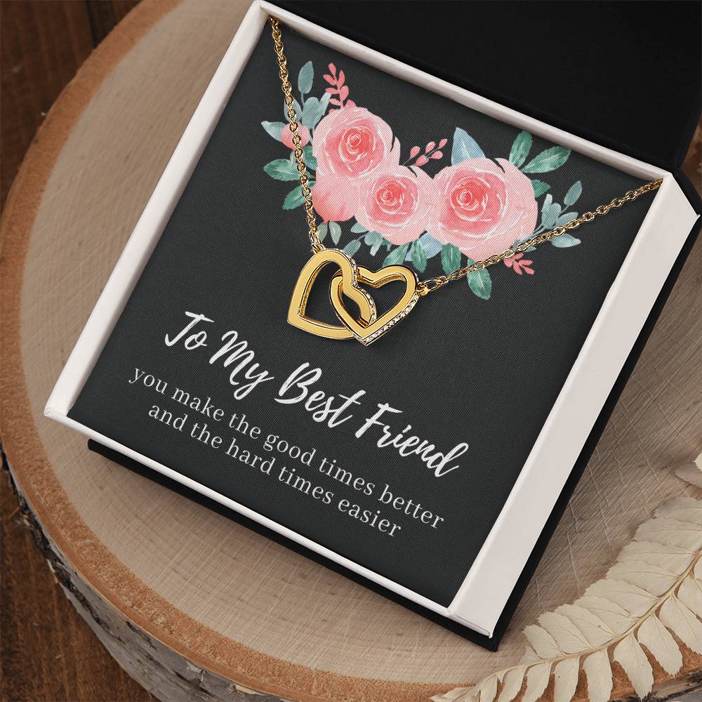 Friendship Necklace Interlocking Hearts Necklace