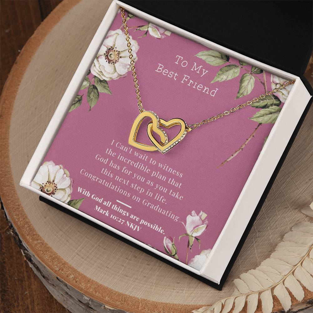 Graduation Gift Ideas For Best Friend Interlocking Hearts Necklace