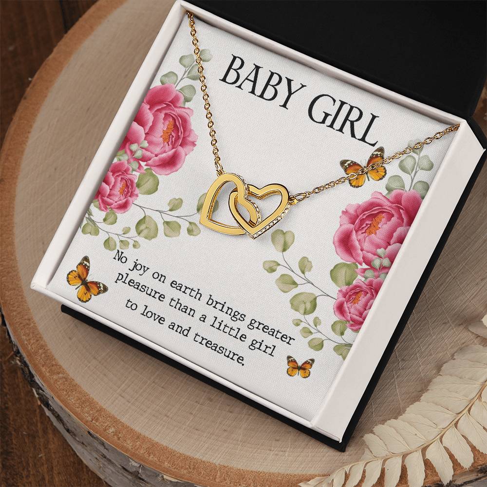 Mom To Be Gift Necklace It'S A Girl Necklace Gift New Baby Girl Gift For Mom It'S A Girl Jewelry Interlocking Hearts Necklace
