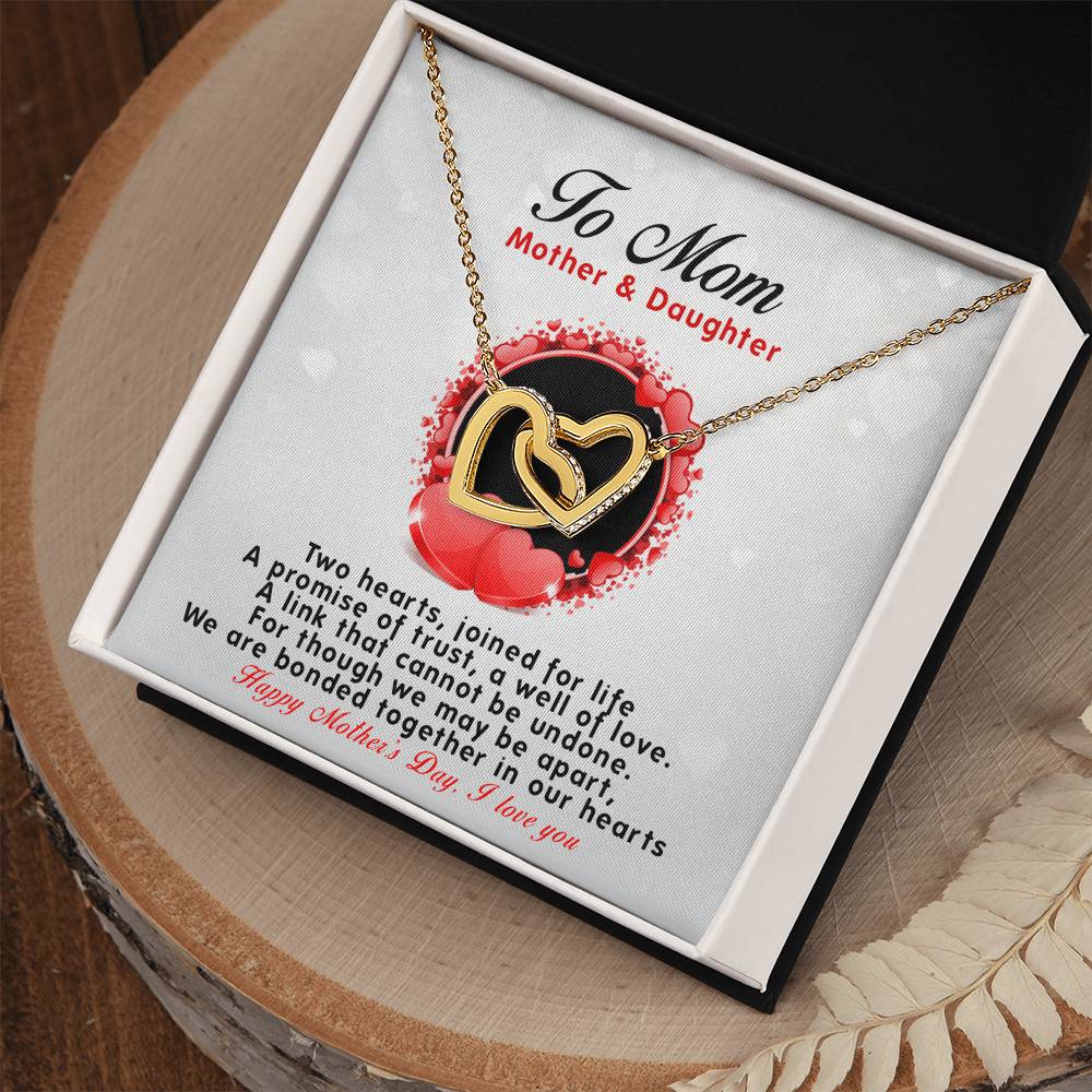 Daughters ! Perfect Mother'S Day Gift - Unique Necklace Interlocking Hearts Necklace