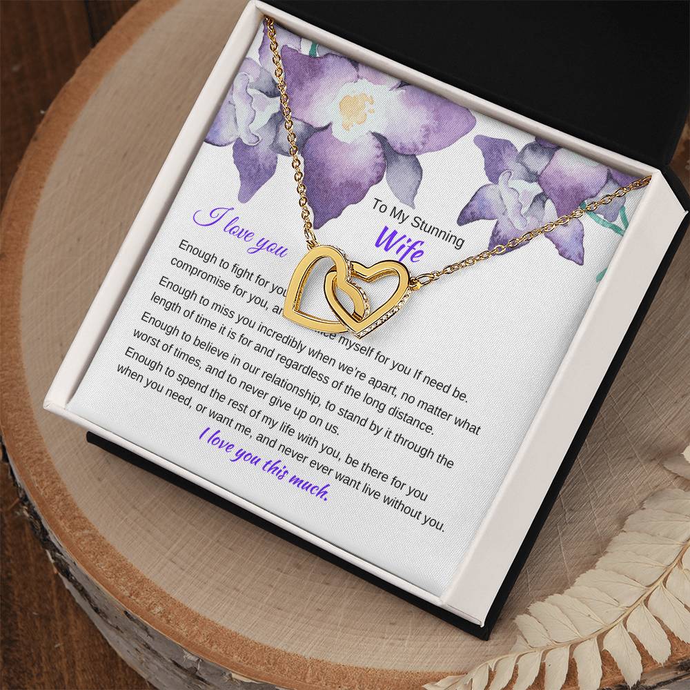 I Love You Enough Necklace Interlocking Hearts Necklace