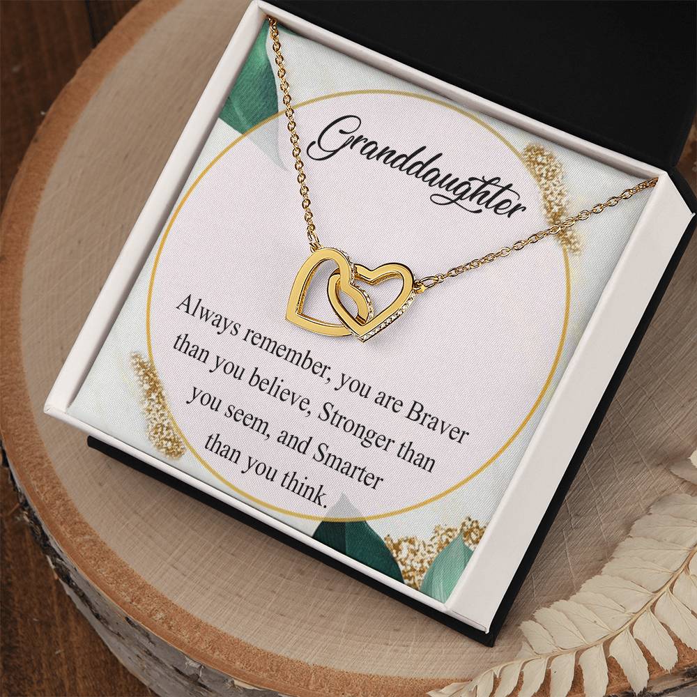 Granddaughter Necklace Personalized Granddaughter Necklace Giftinterlocking Hearts Necklace For Daughtergranddaughter'S Birthday Necklace