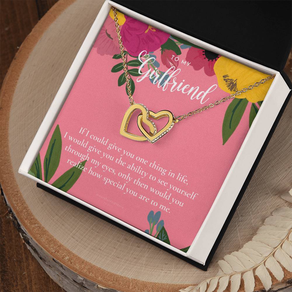 To My Girlfriend Girlfriend Necklace Anniversary Gift For Girlfriend Girlfriend Gift Gift For Girlfriend Necklace For Girlfriend Christmas Gift Birthday Gift Interlocking Hearts Necklace