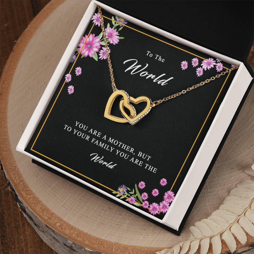 Gift For Mom- Mother'S Day Gift- Birth Day Gift Interlocking Hearts Necklace