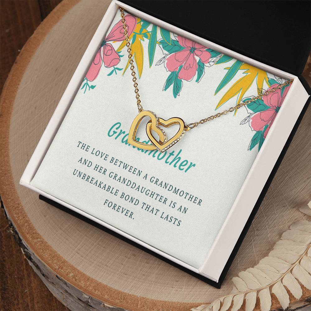 Grandmother Necklace Grandmother Gift Family Necklace Linked Hearts 14Kt Gold Filled Rose Sterling Silver Interlocking Hearts Necklace