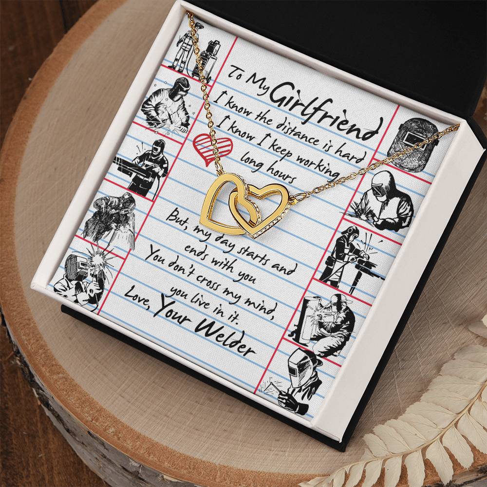 Welder'S Girlfriend - Interlocking Heart Necklace Interlocking Hearts Necklace