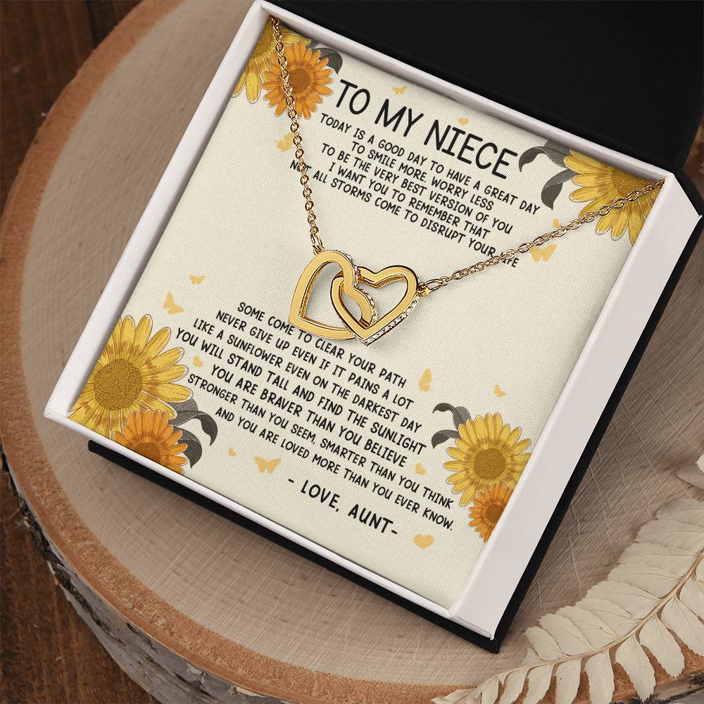 Today Is Good Day - Great Gift For Niece Interlocking Hearts Necklace