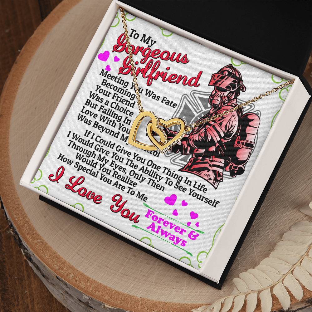 Firefighter'S Girlfriend - Interlocking Heart Necklace Interlocking Hearts Necklace