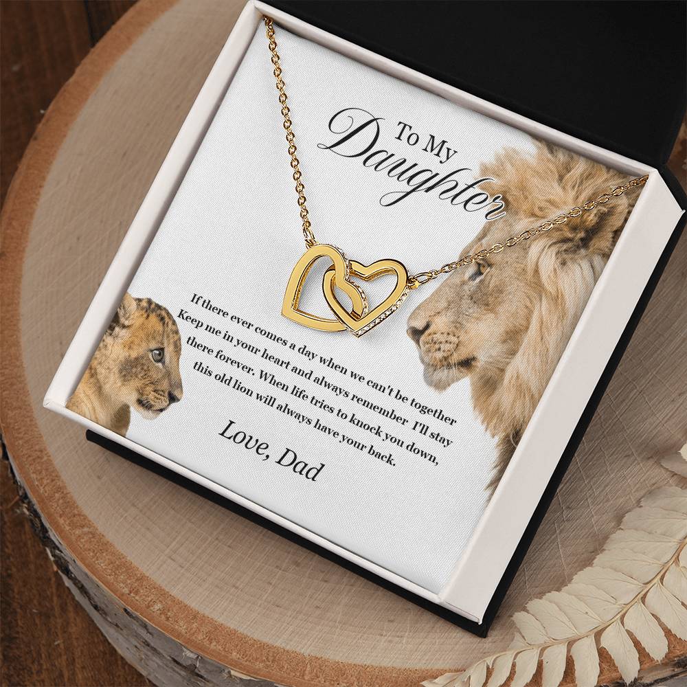 To My Daughter - Special Necklace - L03 Interlocking Hearts Necklace