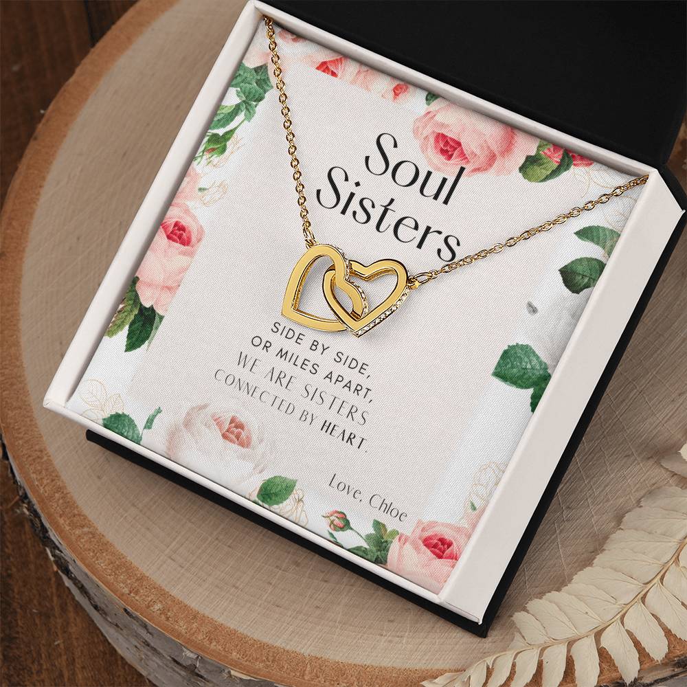 Soul Sisters Interlocking Hearts Necklace