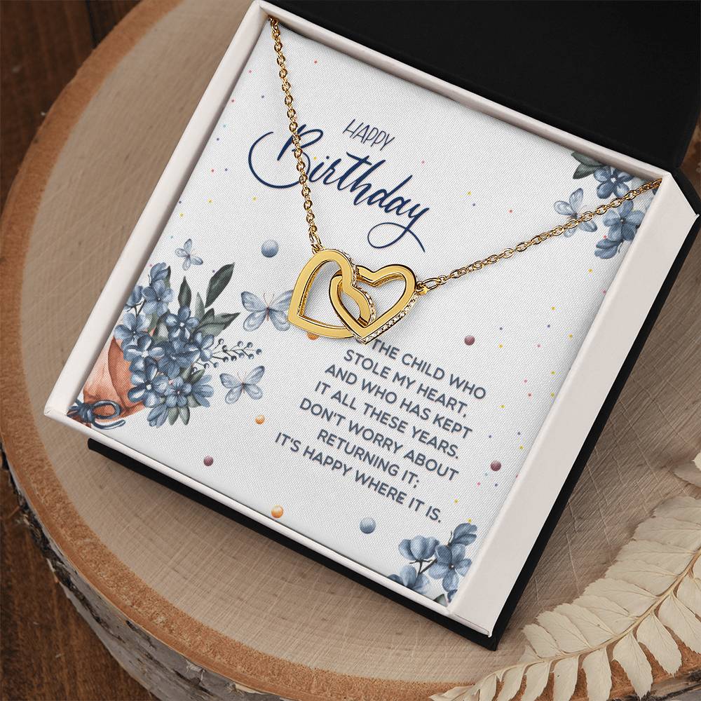 Happy Birthdaydaughter Interlocking Hearts Necklace