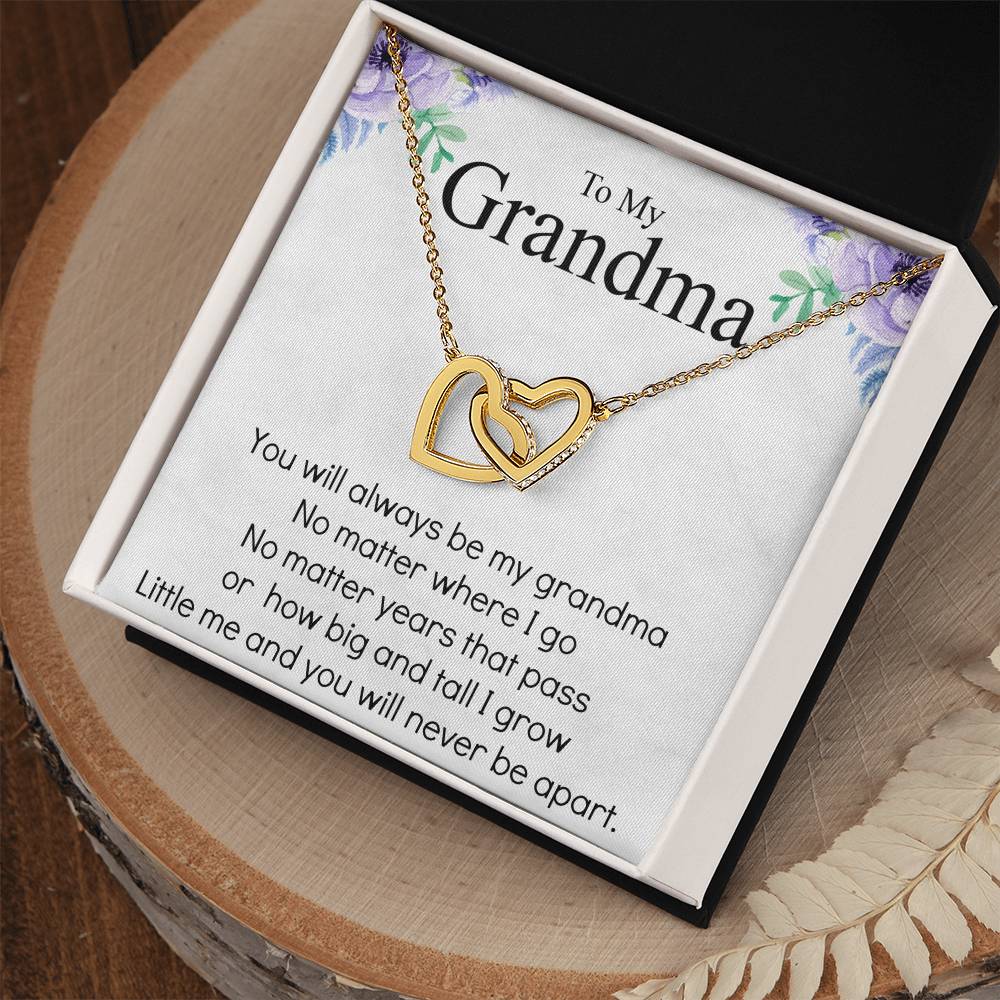 Grandma Necklace Gifts For Grandma From Granddaughter Or Grandson Mothers Day Gift Ideas For Grandma From Grandkids Best Grandma Ever Interlocking Hearts Necklace