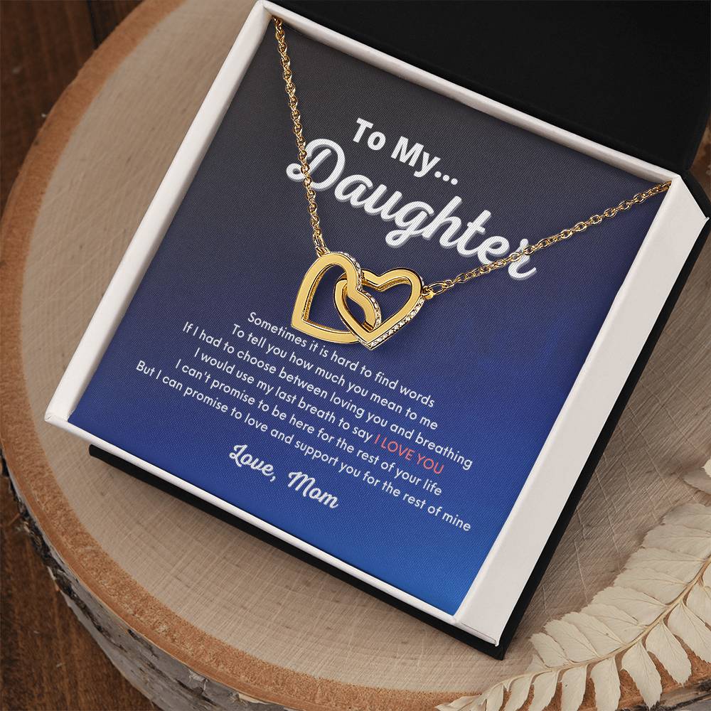 To My Daughter - Love You For The Rest Of My Life - Necklace [Premium] Interlocking Hearts Necklace