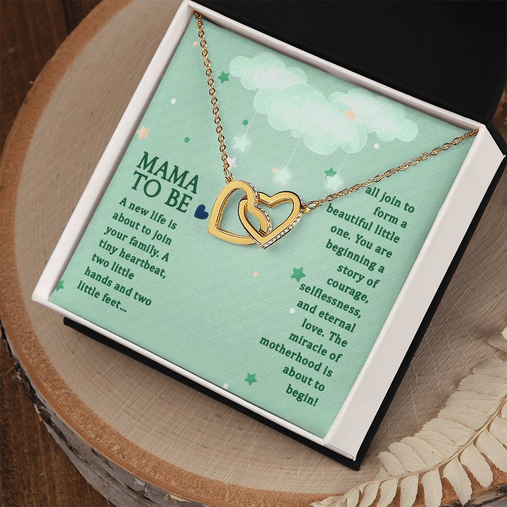 Interlocking Hearts Necklace Mama To Be A New Life
