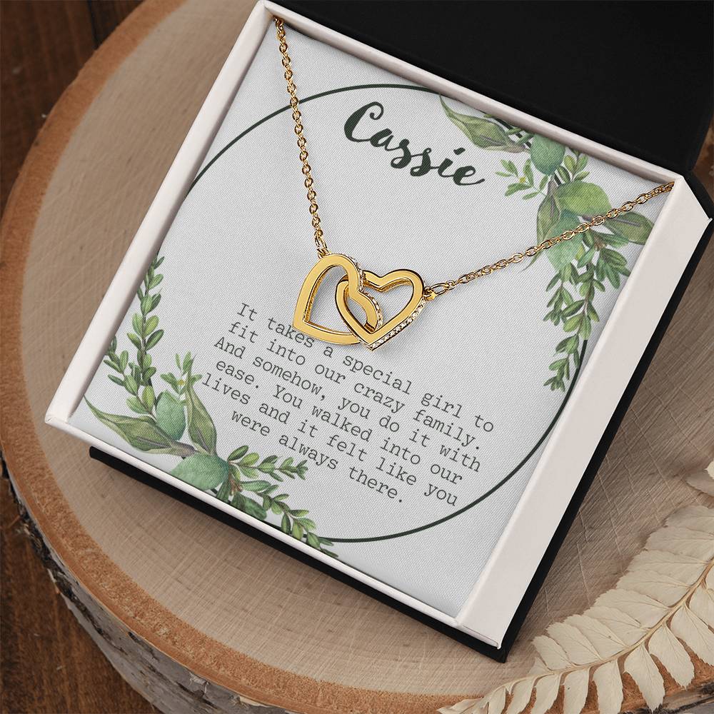 It Takes A Special Girl Interlocking Hearts Necklace