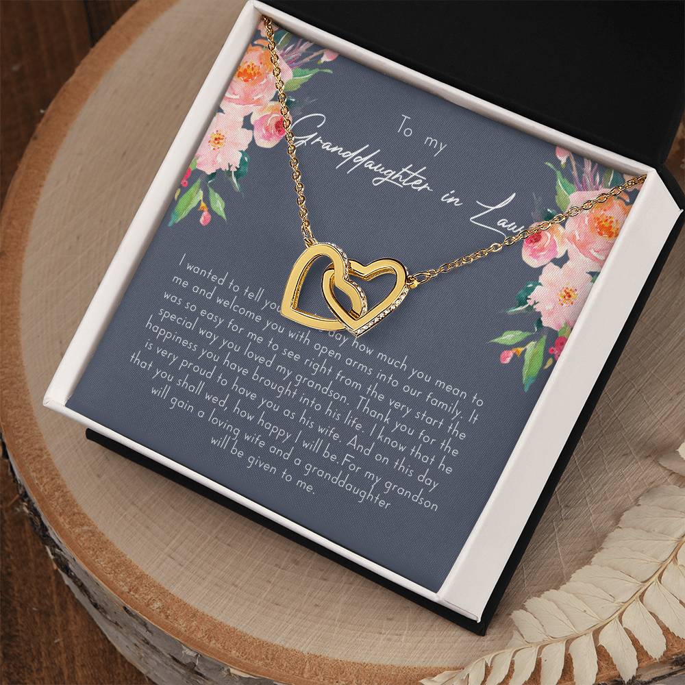 To My Granddaughter-In-Law Gift I Wanted To Tell You Interlocking Hearts Necklace