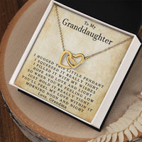 To My Granddaughter Love Grandma Interlocked Heart Necklace Interlocking Hearts Necklace