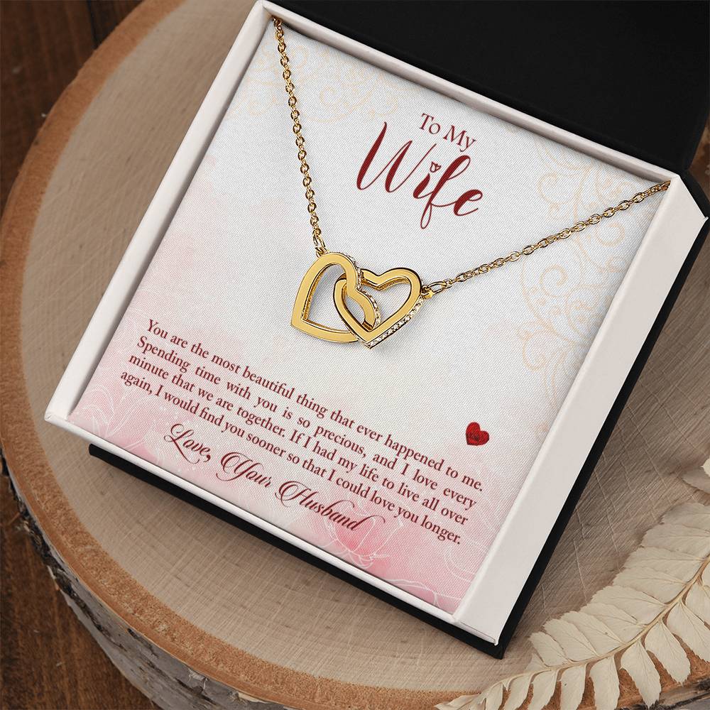 Interlocked Heart Neckless - For Wife Interlocking Hearts Necklace