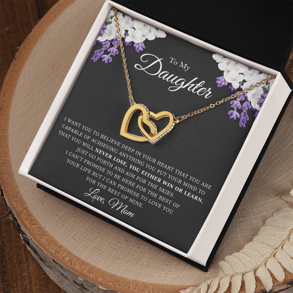 Gift For Daughter From Mom To My Daughter Daughter Birthday Jewelry Gift Grown Up Daughter Necklace From Mom Interlocking Hearts Necklace