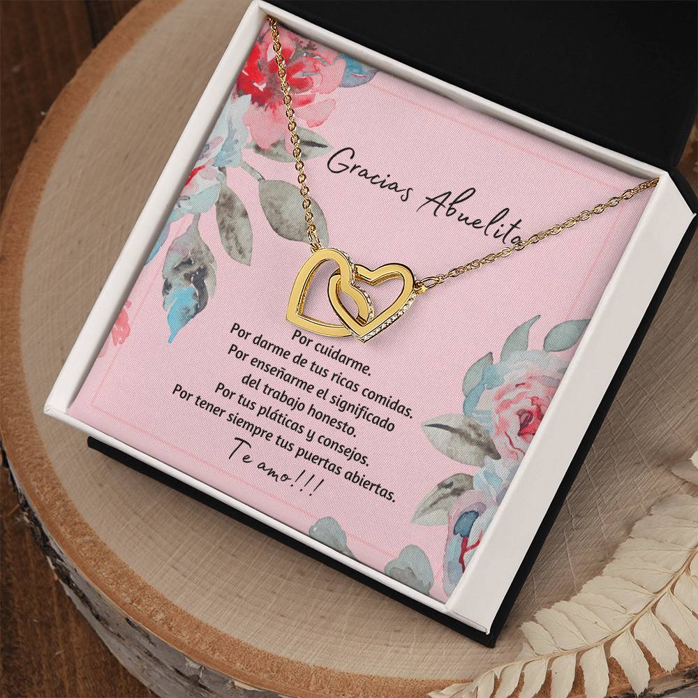 Gracias Abuelita Por Darme De Tus Ricas Comidas Interlocking Hearts Necklace