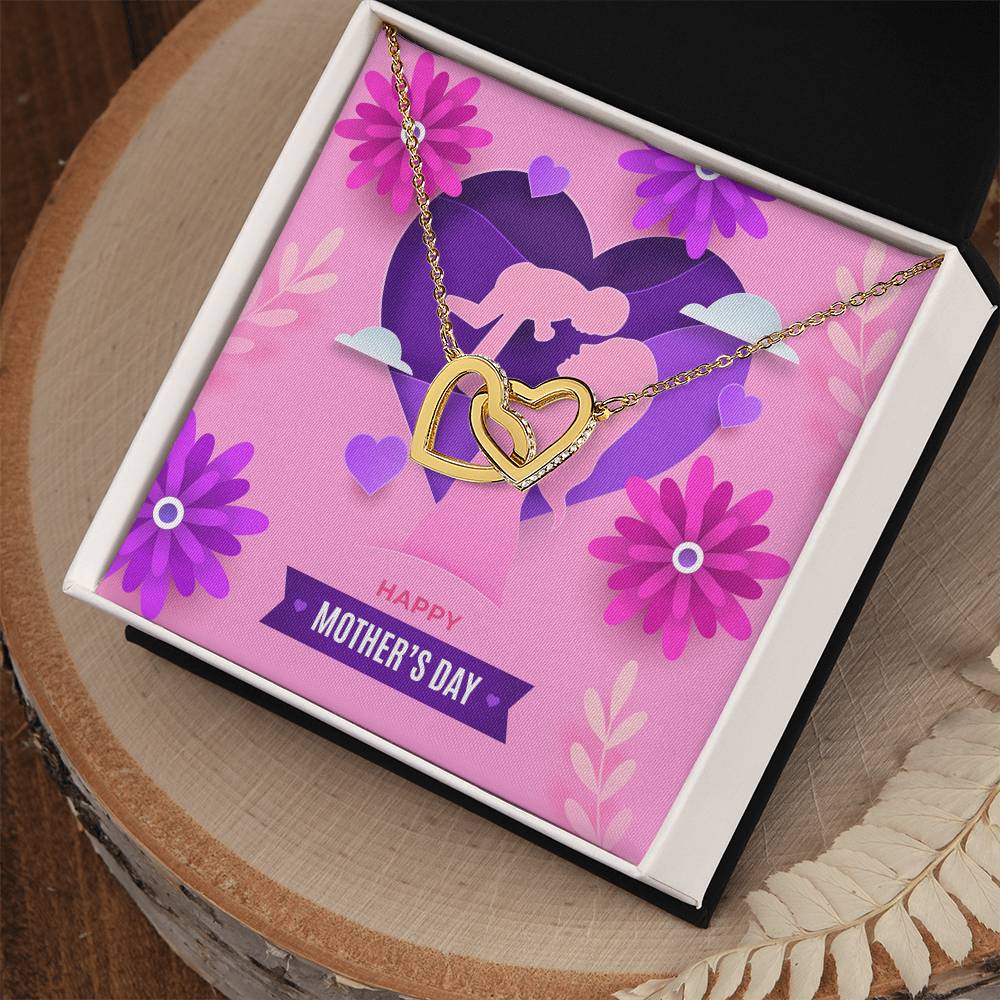 Happy Mother'S Day- Interlocking Heart Necklace Interlocking Hearts Necklace