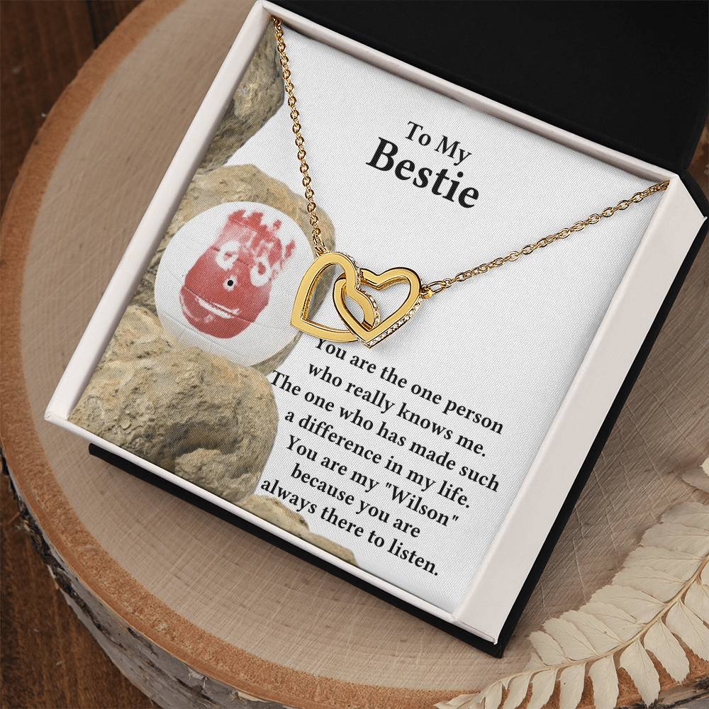 My Bestie My Wilson Interlocking Hearts Necklace