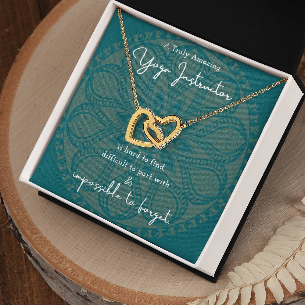Gift For Yoga Instructor Yoga Instructor Appreciation Gift A Truly Amazing Yoga Instructor Gift Interlocking Hearts Necklace